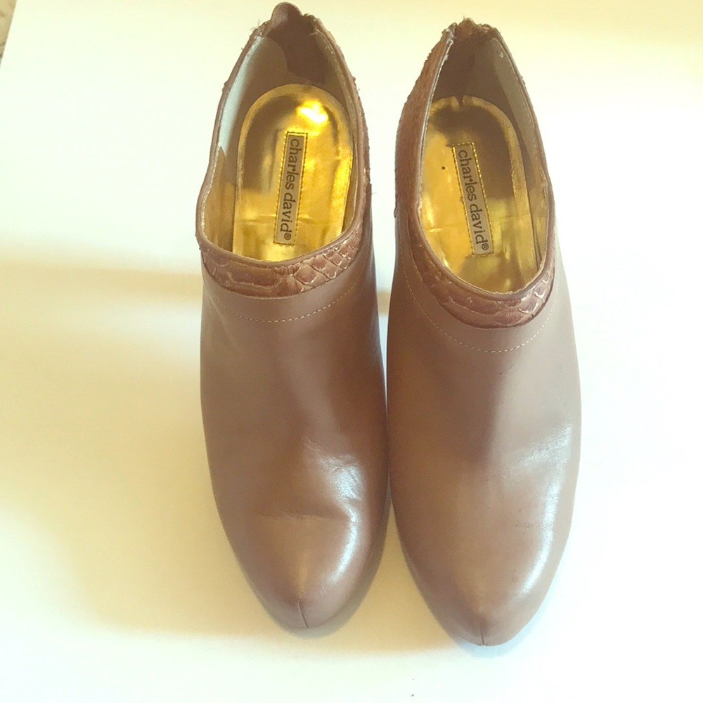 Tan Charles David Booties